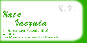 mate vaczula business card